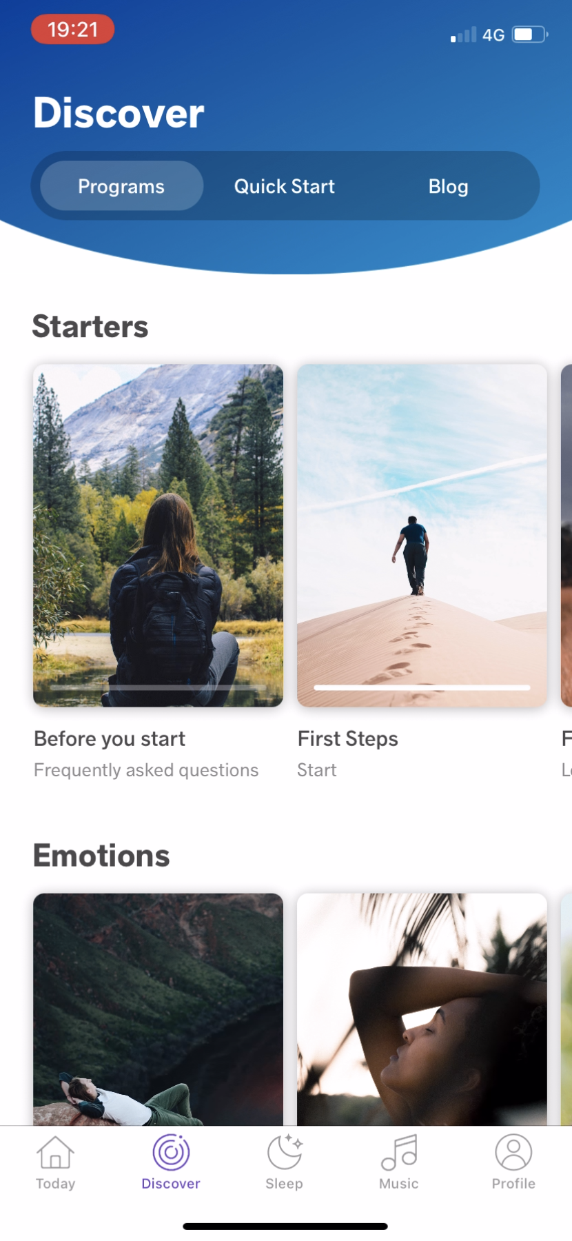 Meditopia - Navigation - Screen 2