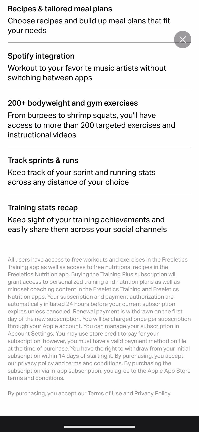 Freeletics screenshot 18