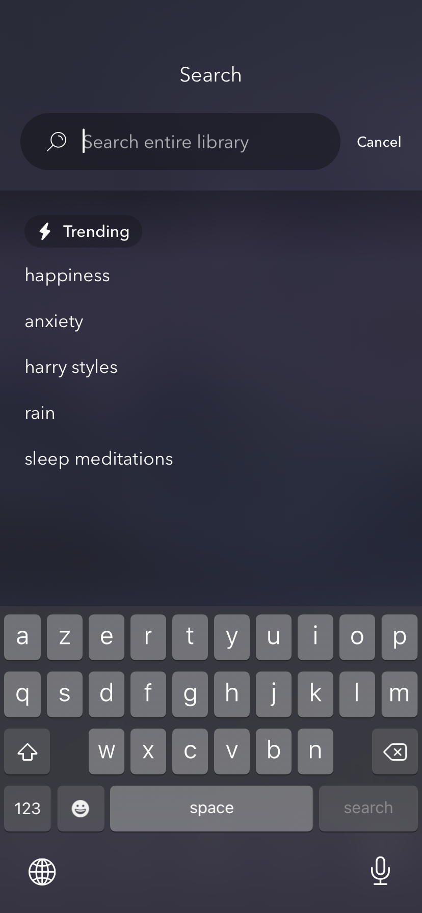 Calm - Search - Screen 2