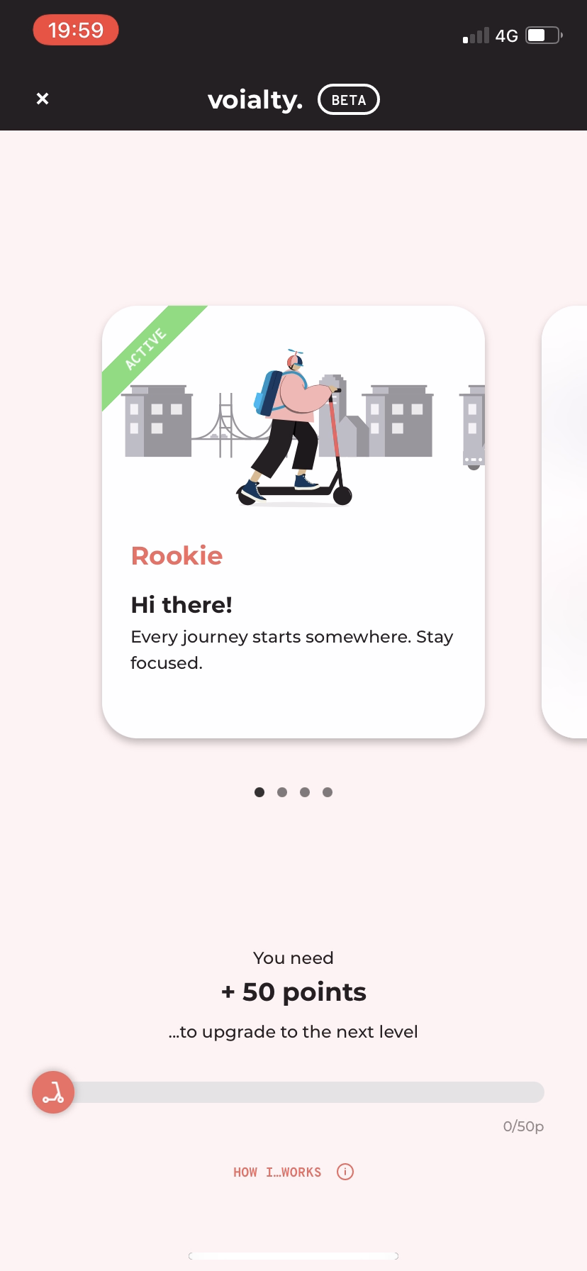 Voi - Fidelity Program - Screen 2