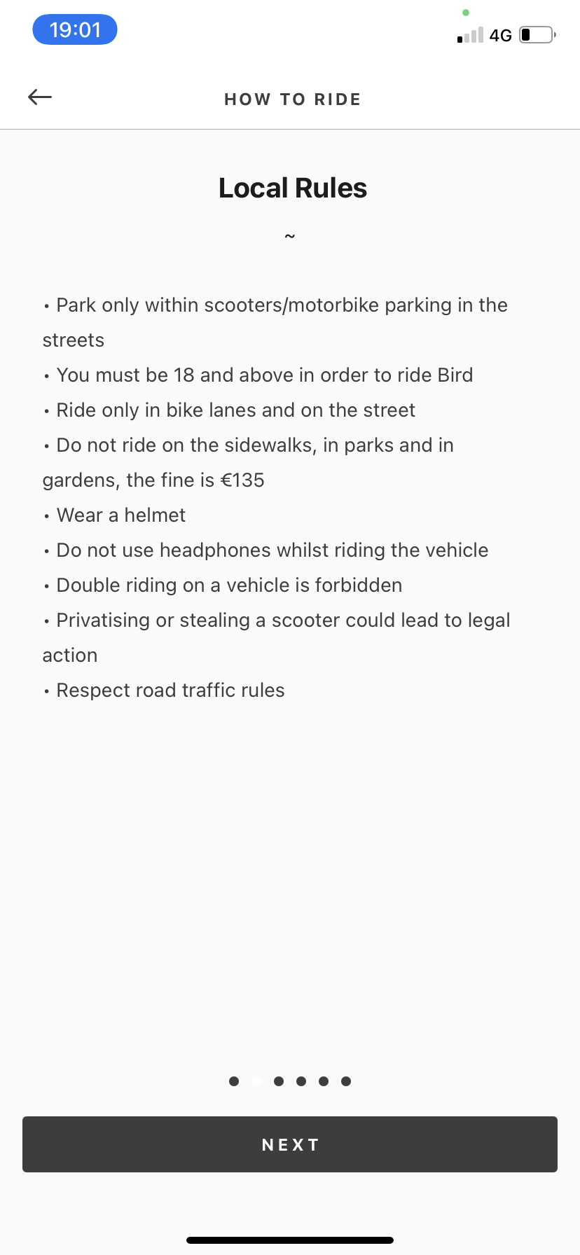 Bird - Settings - Screen 3
