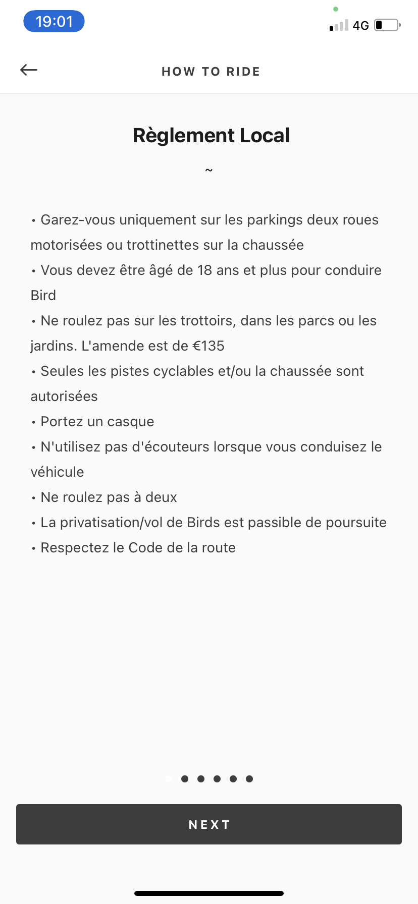 Bird - Settings - Screen 2