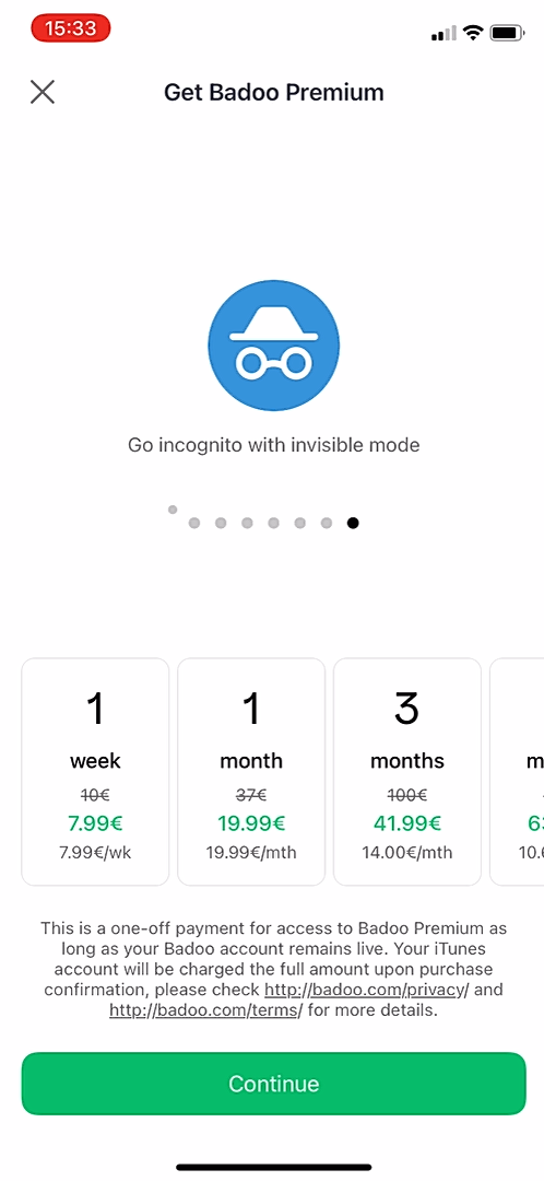 Badoo - Upgrading - Screen 9