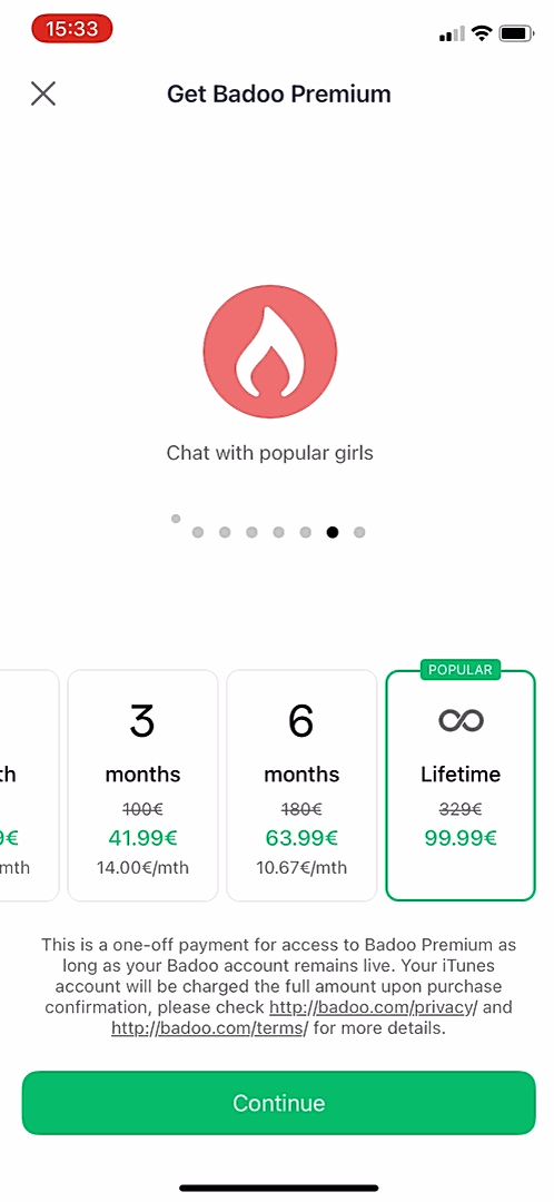 Badoo - Upgrading - Screen 7