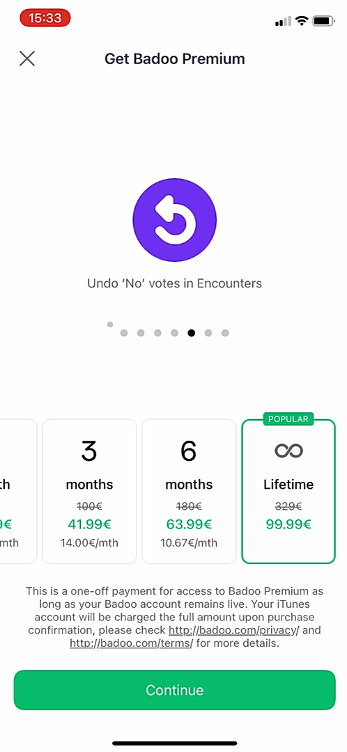 Badoo - Upgrading - Screen 6
