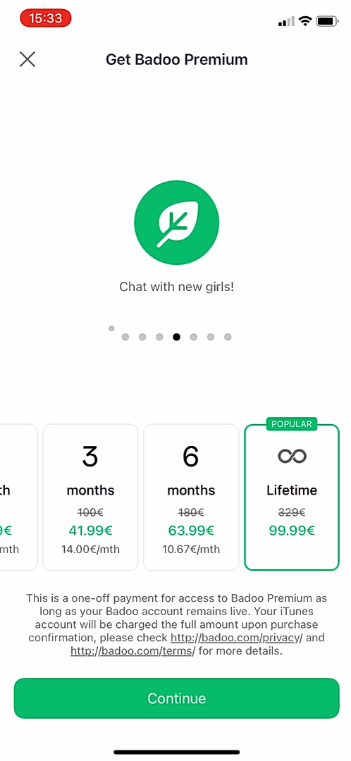 Badoo - Upgrading - Screen 5