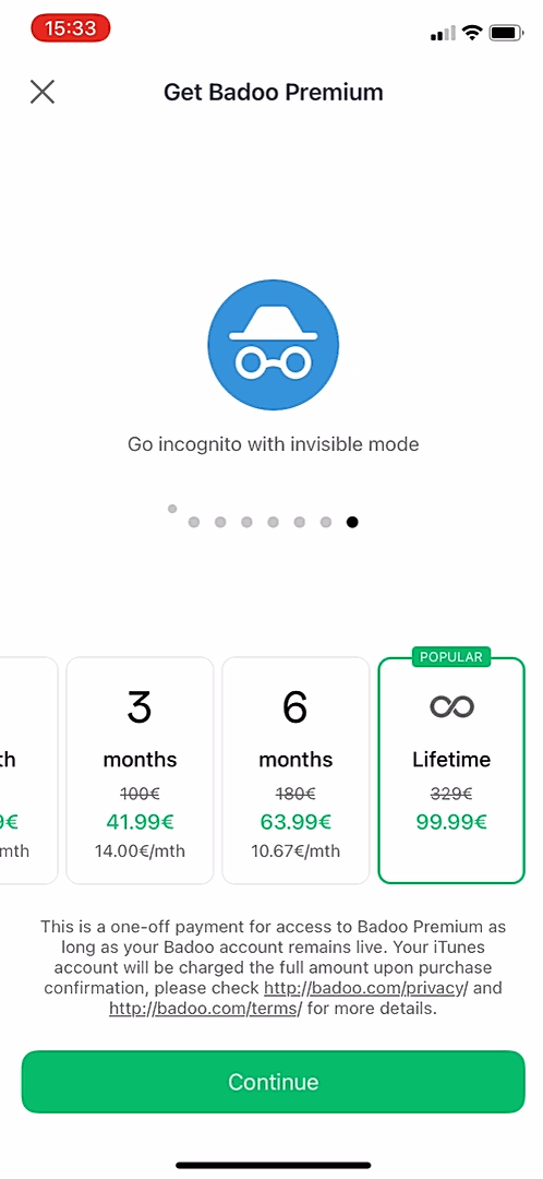 Badoo - Upgrading - Screen 8