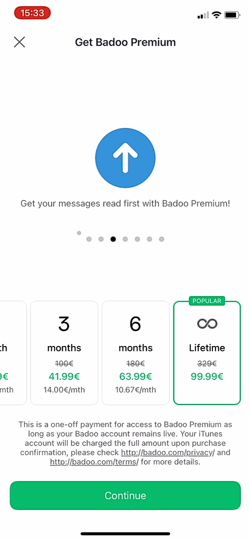 Badoo - Upgrading - Screen 4