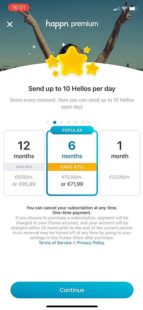 Happn - Upgrading - Screen 3