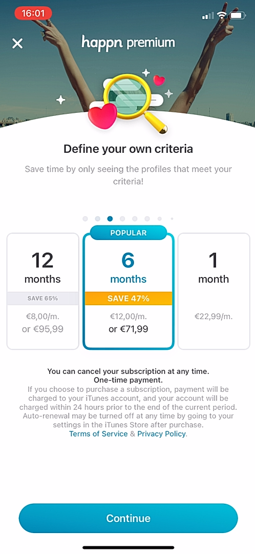 Happn - Upgrading - Screen 4