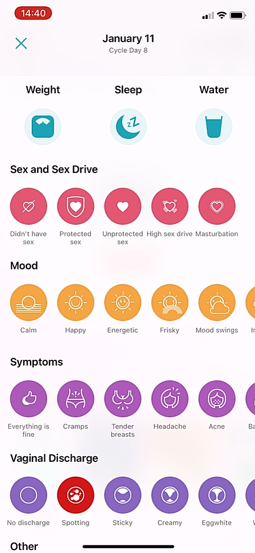 Flo - Completing a diary