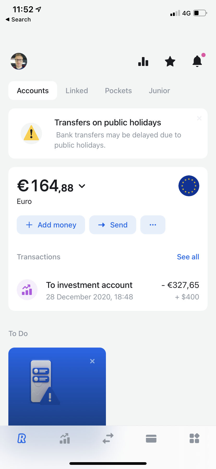 Revolut - Navigation