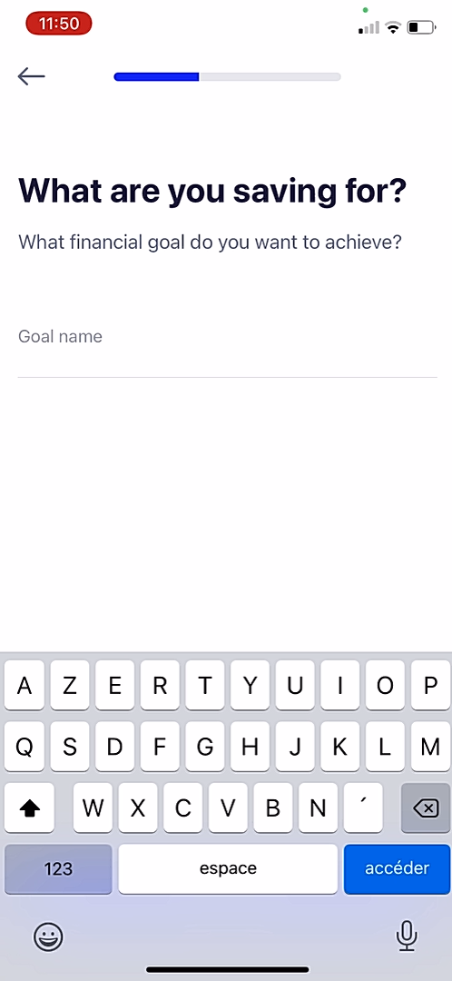 Moka - Setting up a goal - Screen 3