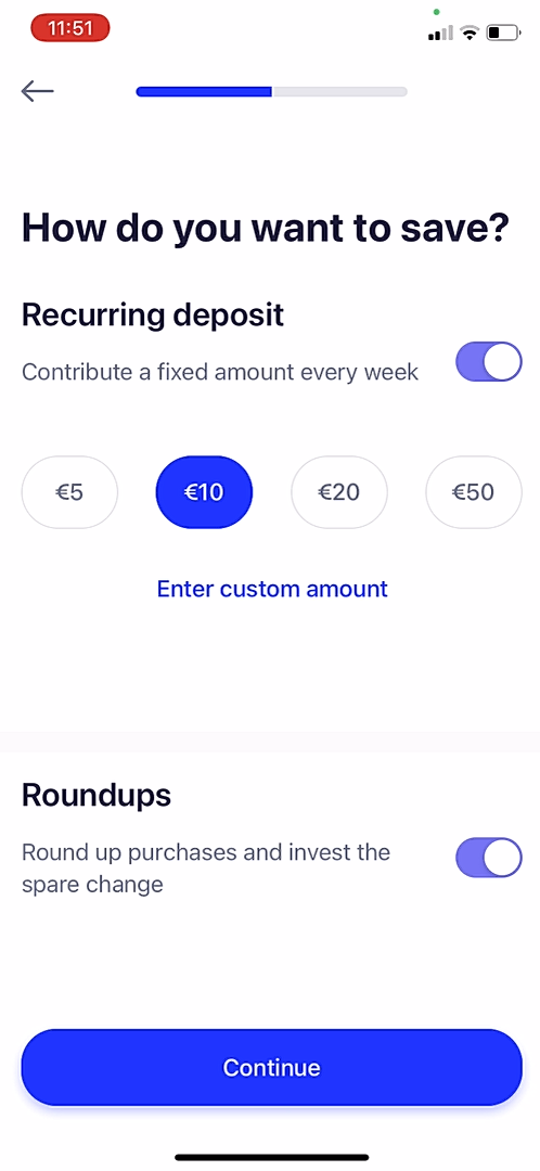 Moka - Setting up a goal - Screen 4
