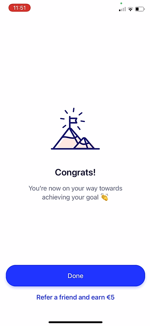 Moka - Setting up a goal - Screen 6