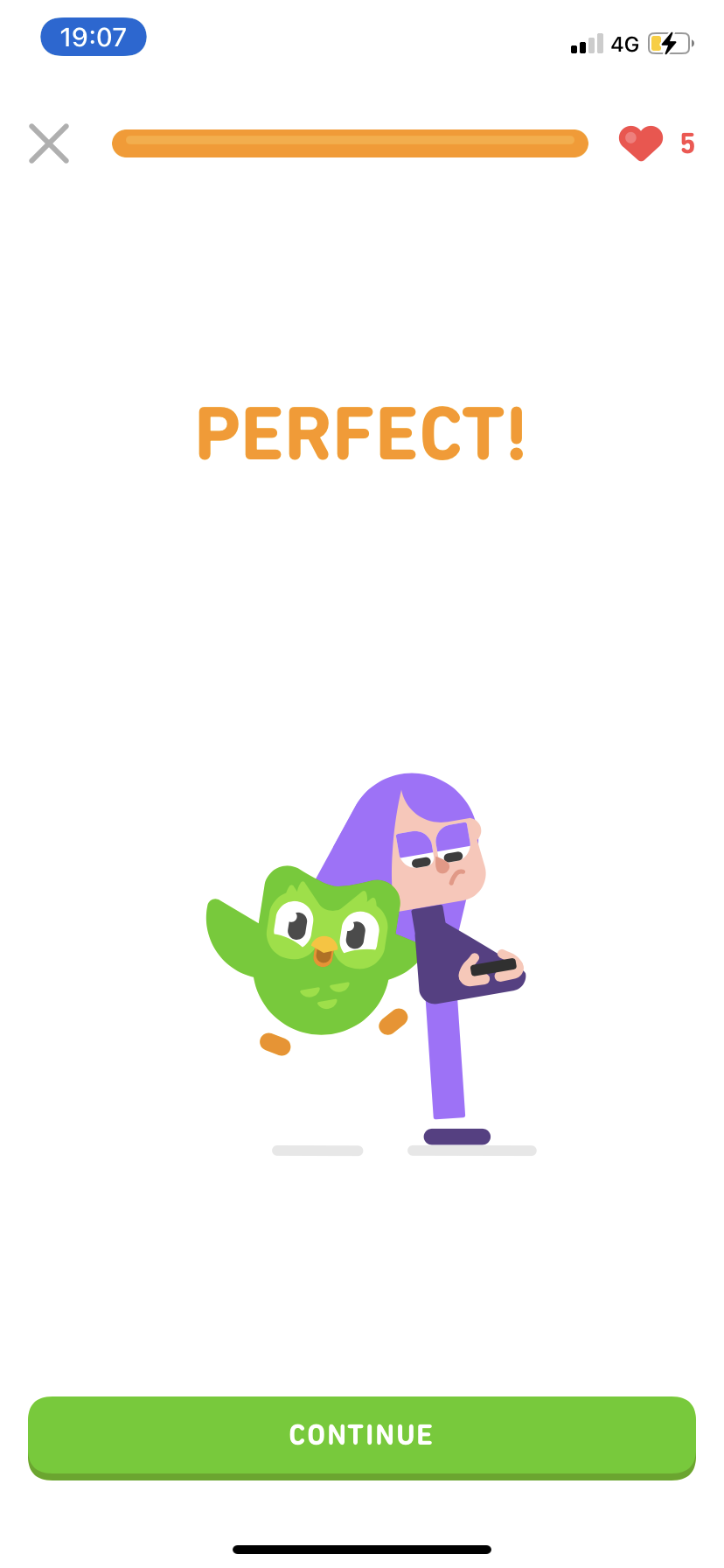 Duolingo - Doing a session - Screen 17