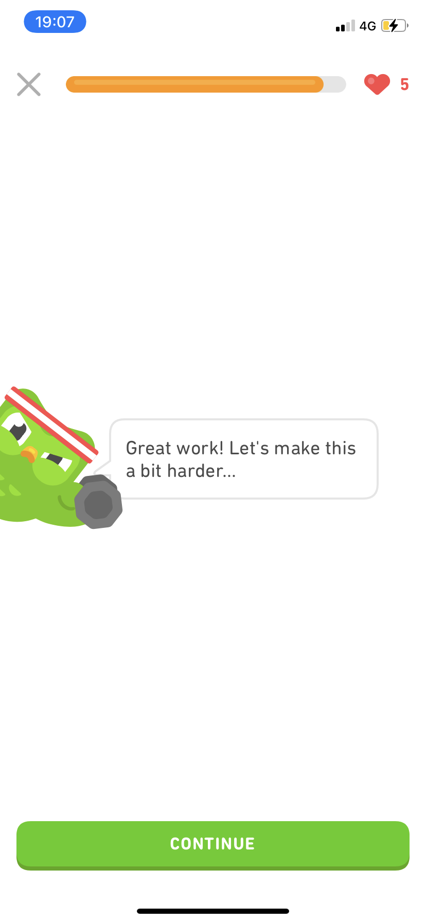 Duolingo - Doing a session - Screen 14