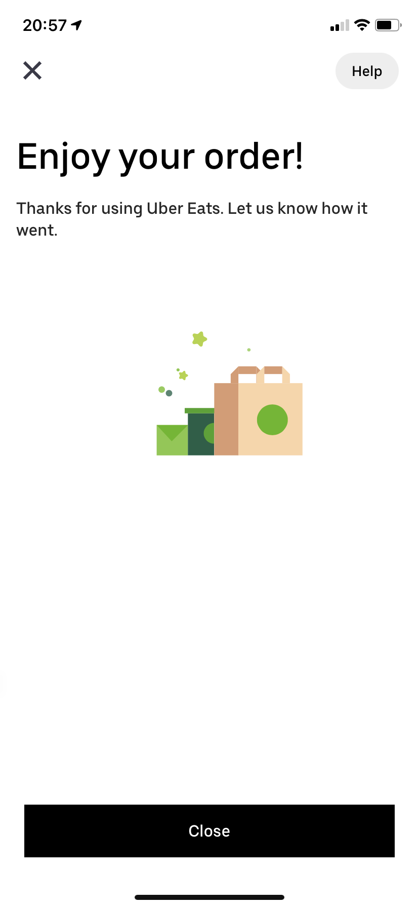 Uber Eats - Buying something - Screen 23