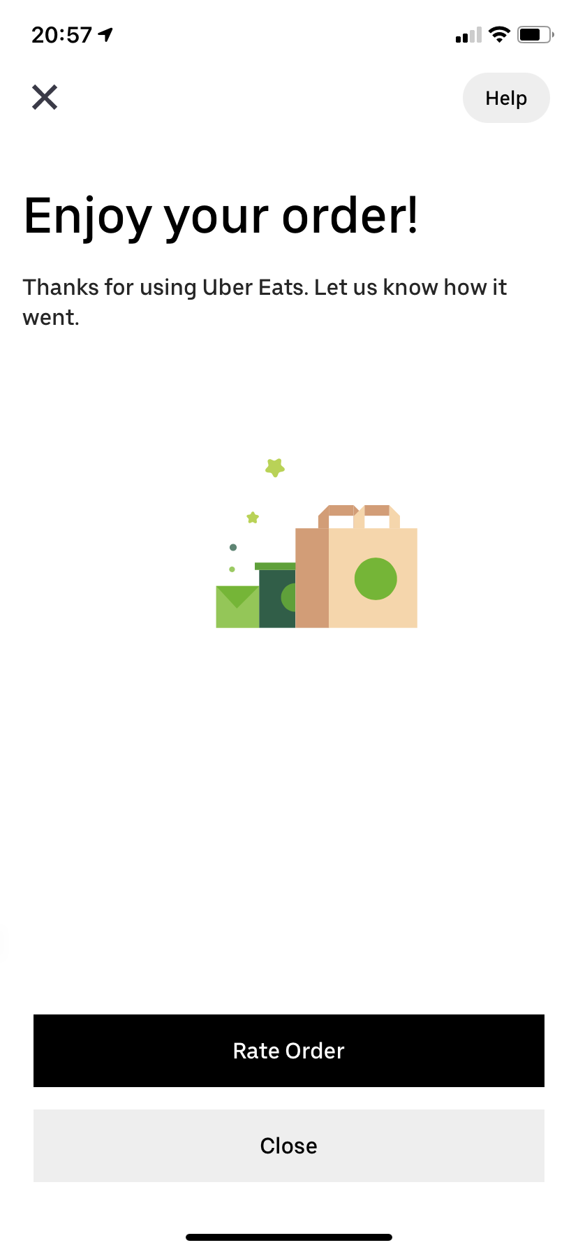 Uber Eats - Buying something - Screen 21