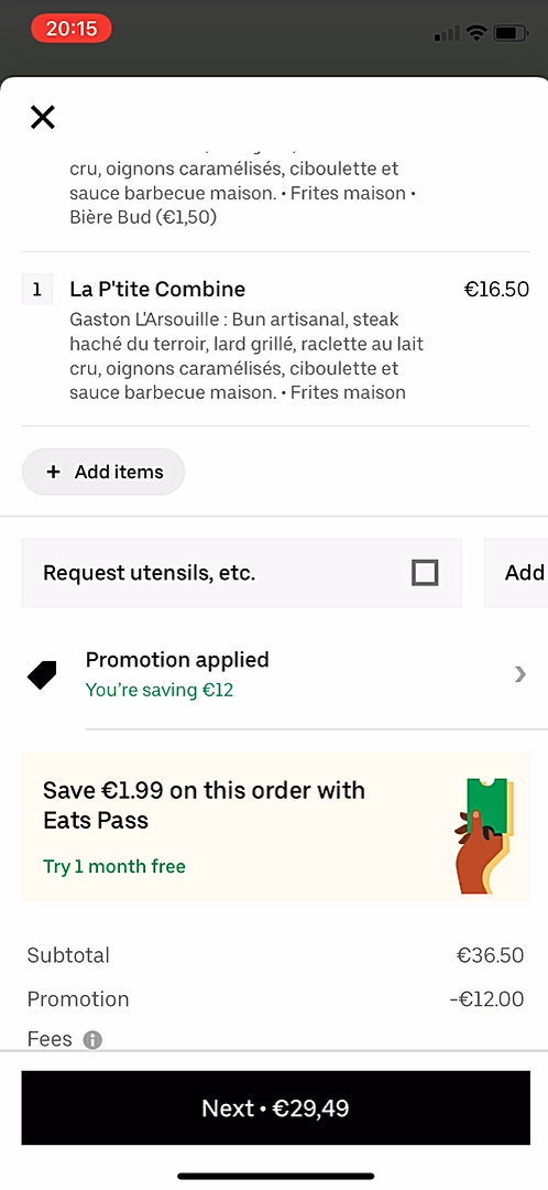 Uber Eats screenshot 23