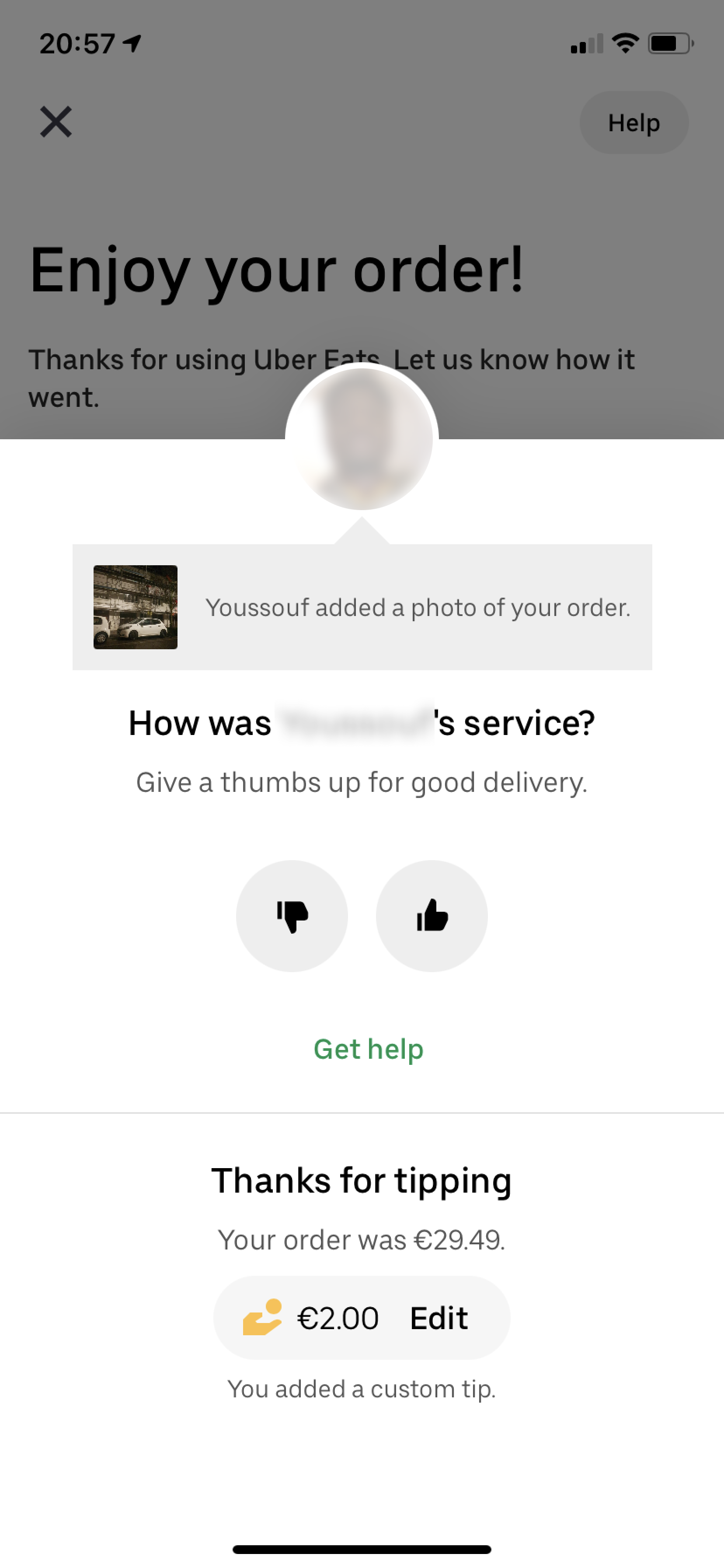 Uber Eats - Buying something - Screen 22