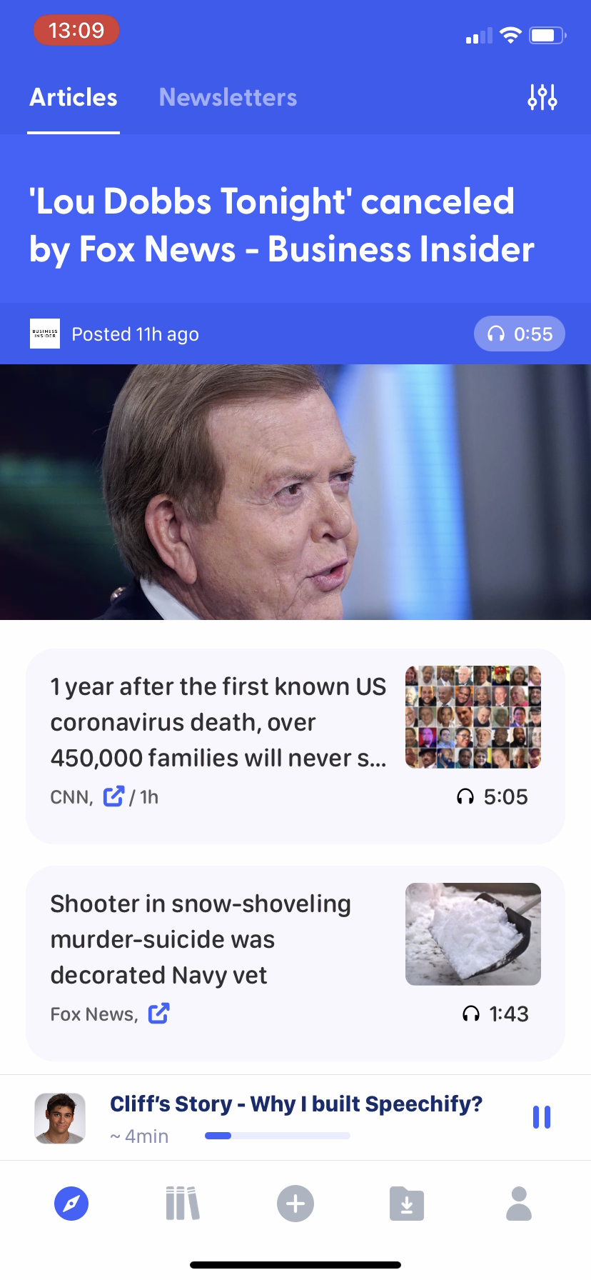 Speechify - Navigation