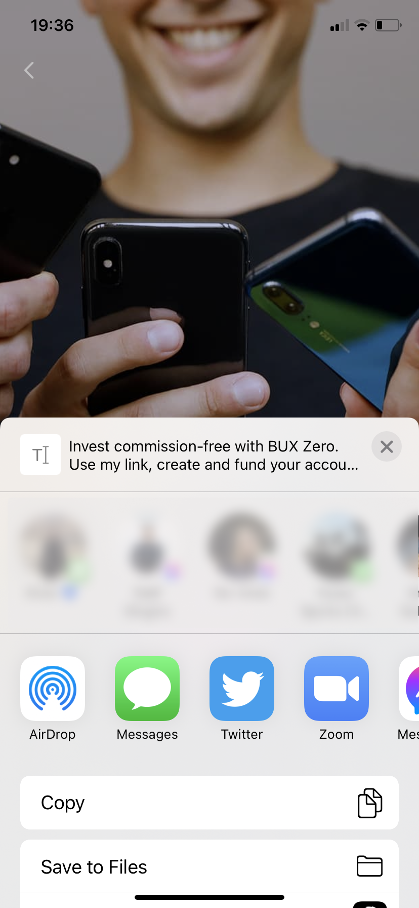 Bux Zero - Invite a friend - Screen 3