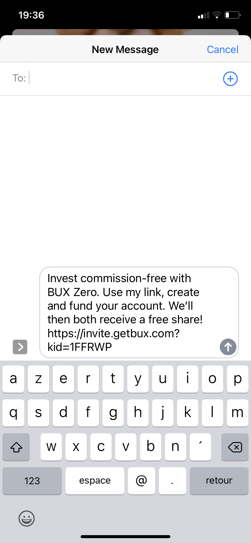 Bux Zero - Invite a friend - Screen 4