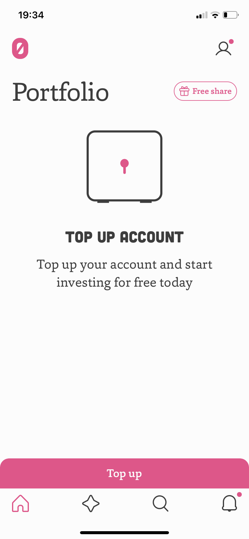 Bux Zero - Navigation - Screen 1