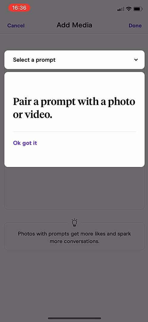 Hinge - Onboarding - Screen 33