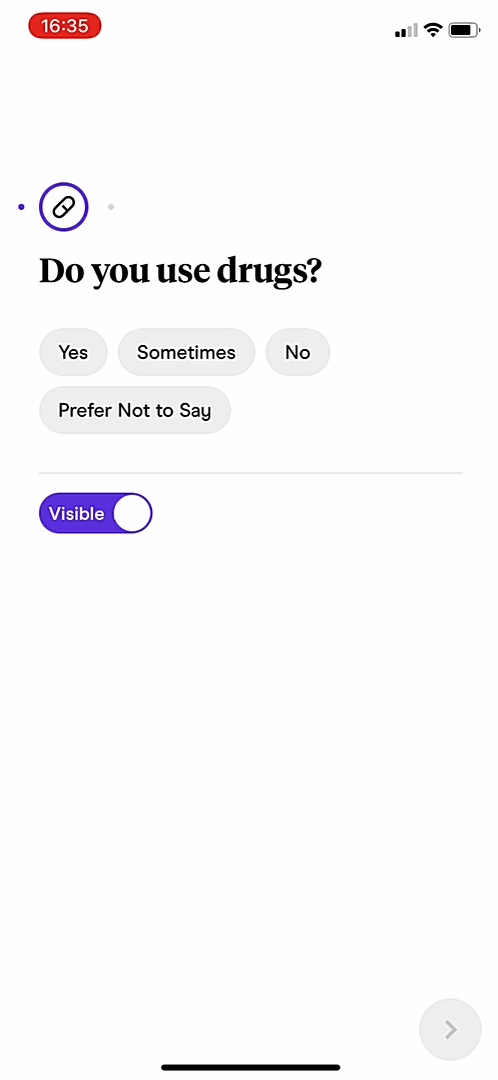 Hinge - Onboarding - Screen 28