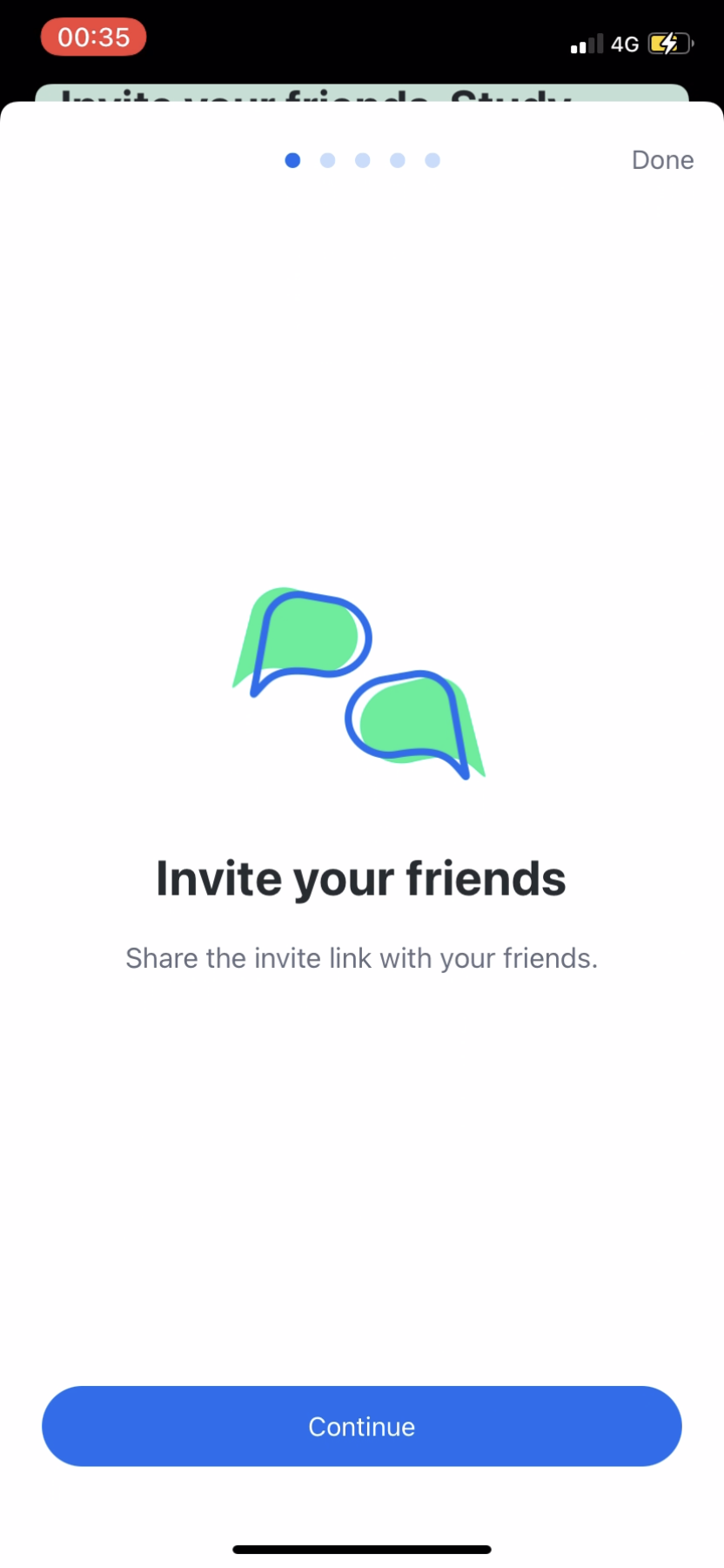 Busuu - Invite a friend - Screen 5