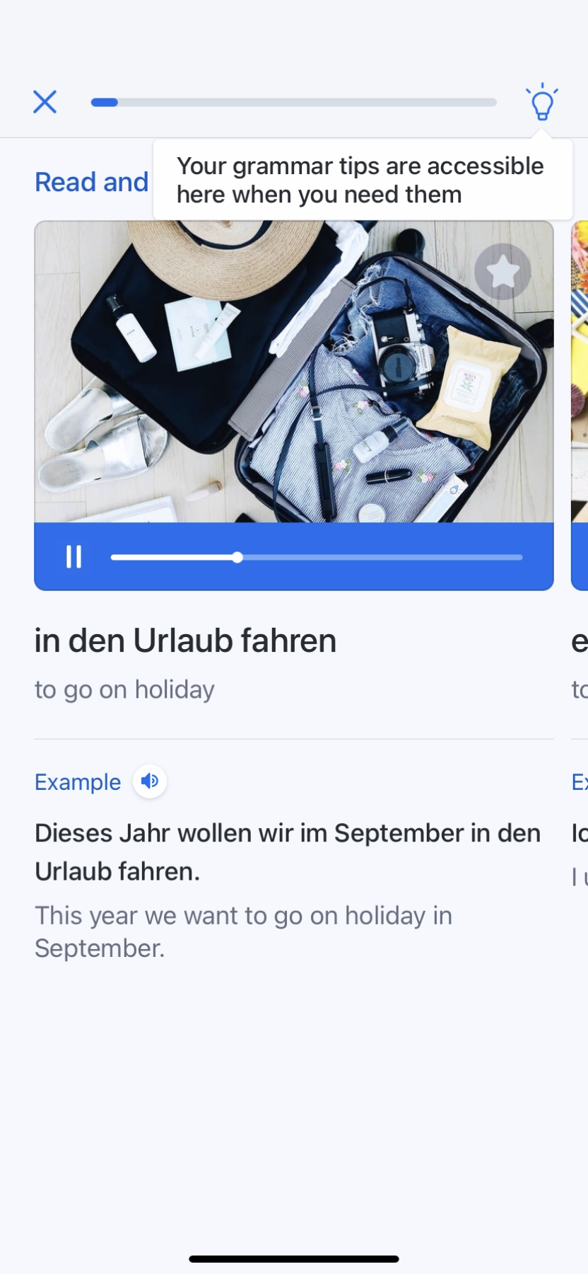 Busuu - Doing a session - Screen 13