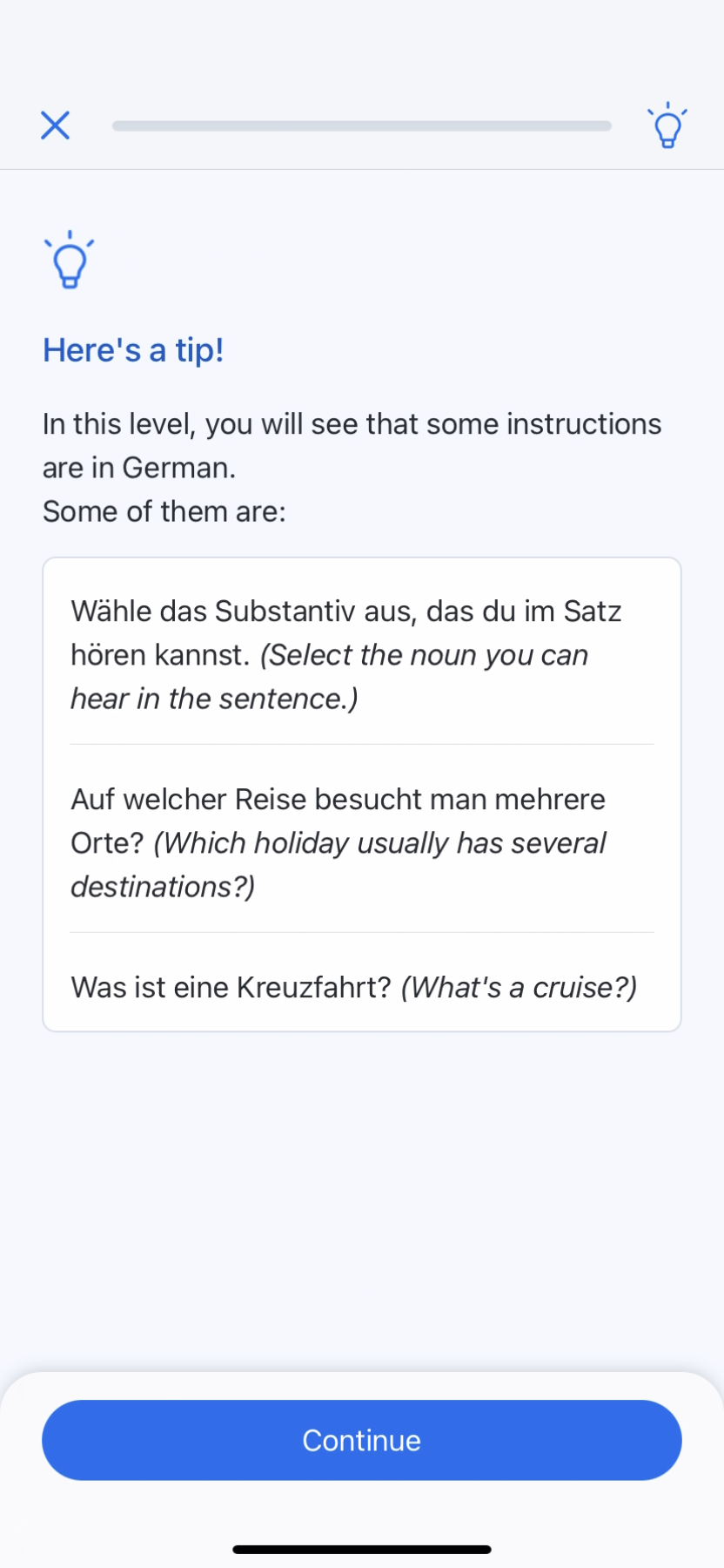 Busuu - Doing a session - Screen 12
