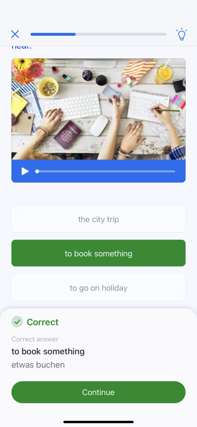 Busuu - Doing a session - Screen 18
