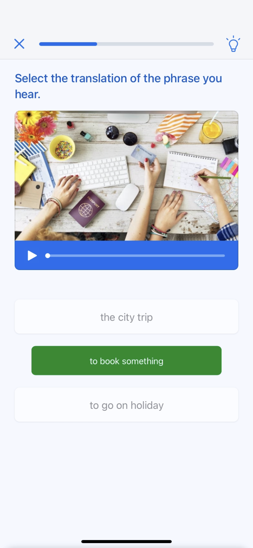 Busuu - Doing a session - Screen 17