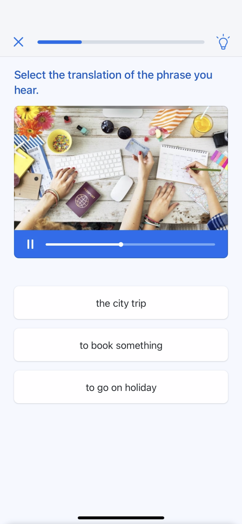 Busuu - Doing a session - Screen 16