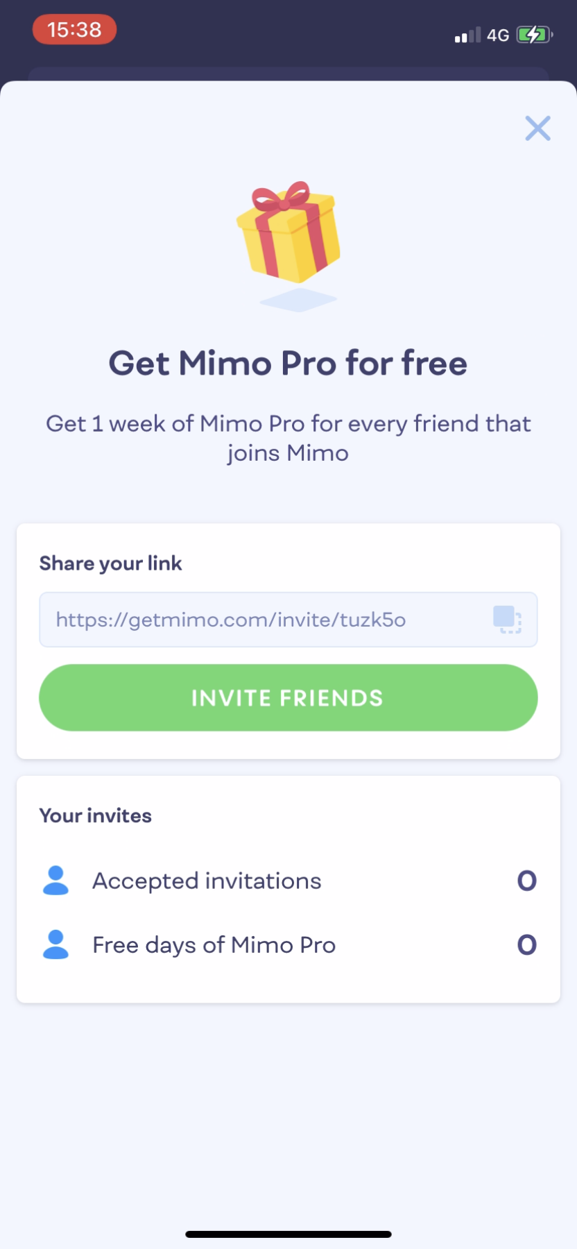 Mimo - Invite a friend