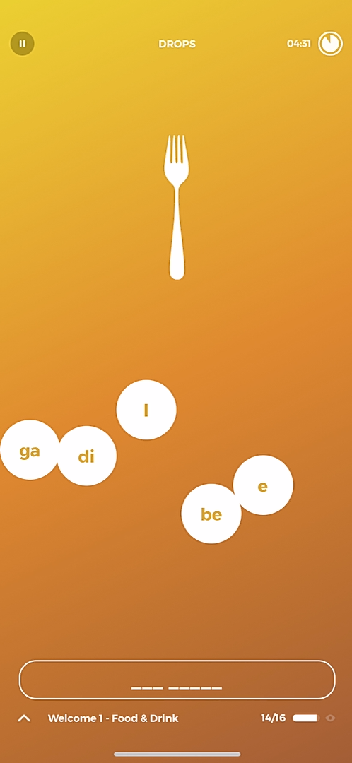 Drops - Doing a session - Screen 6