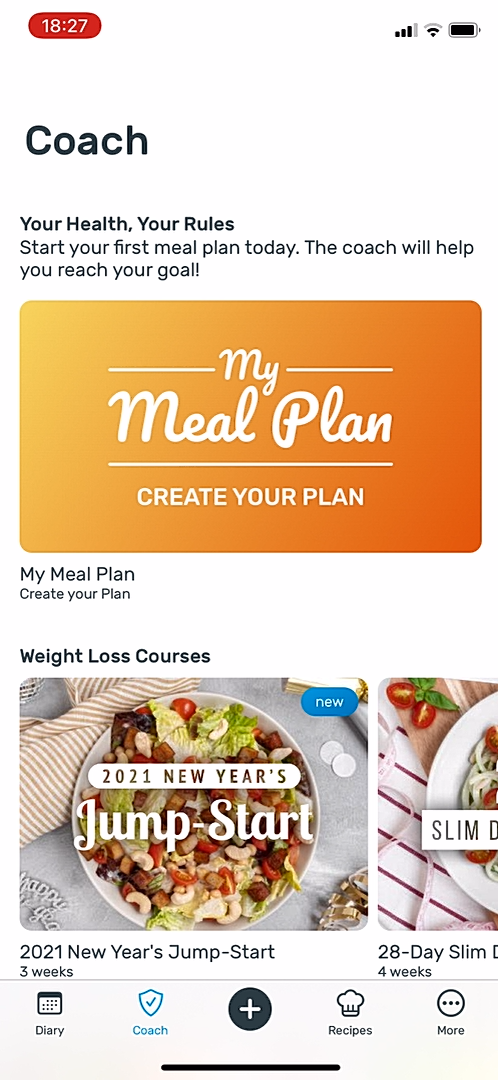 Yazio - Navigation - Screen 2