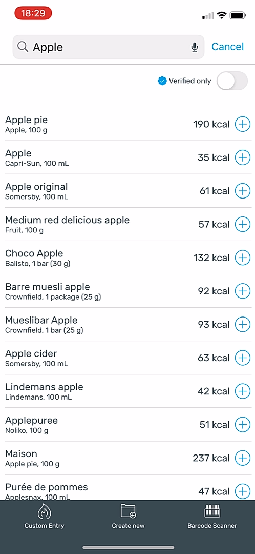 Yazio - Completing a diary - Screen 5