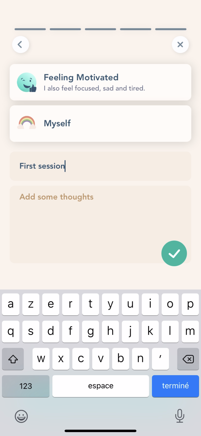 Bloom - Completing a diary - Screen 11