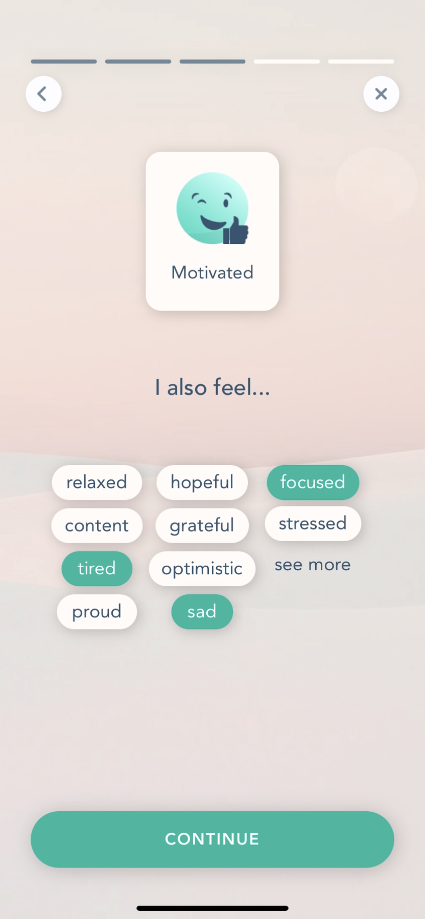 Bloom - Completing a diary - Screen 6