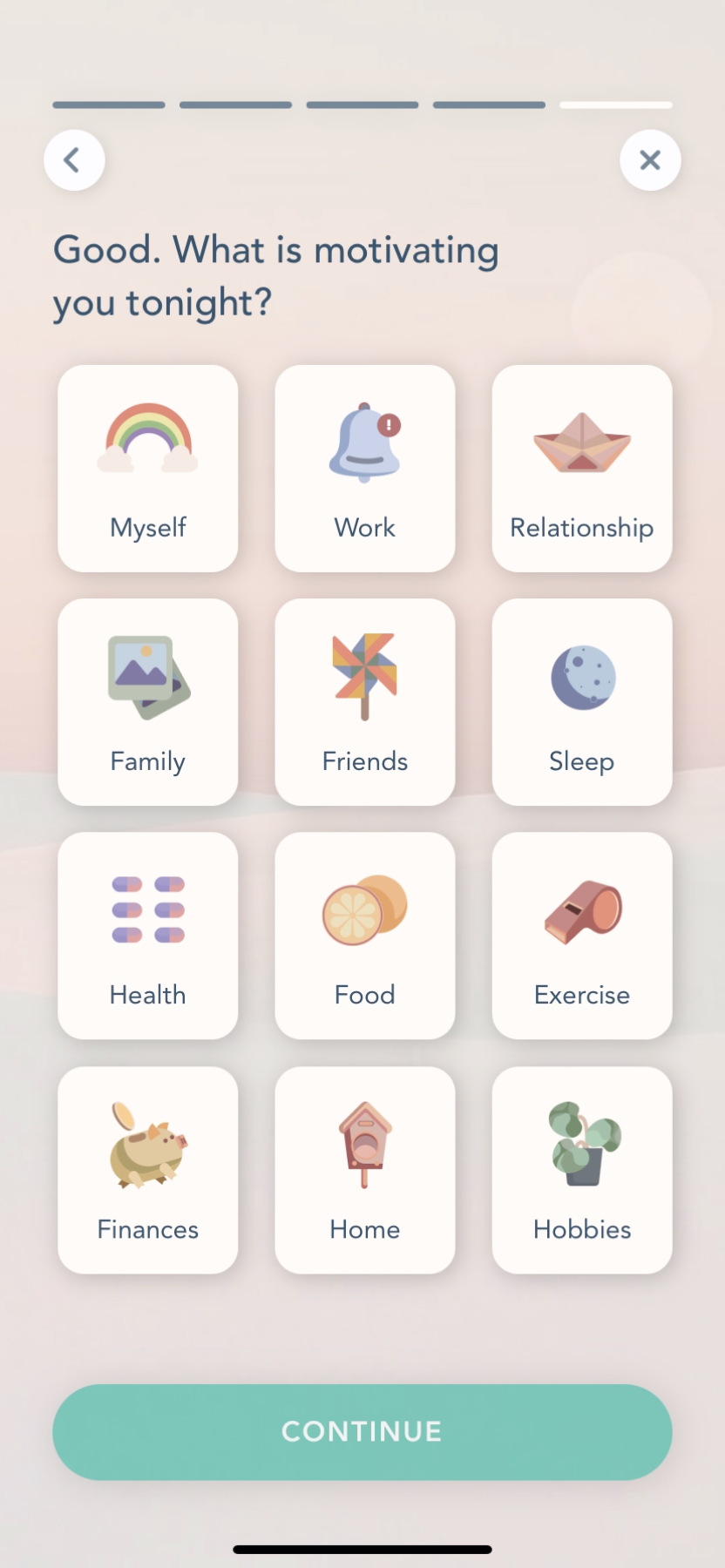 Bloom - Completing a diary - Screen 7