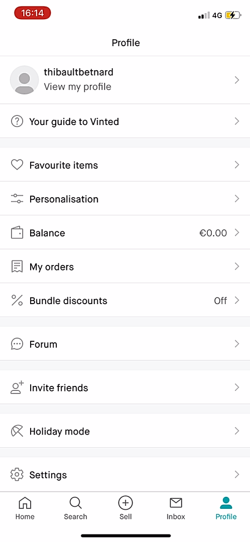 Vinted - Navigation - Screen 5