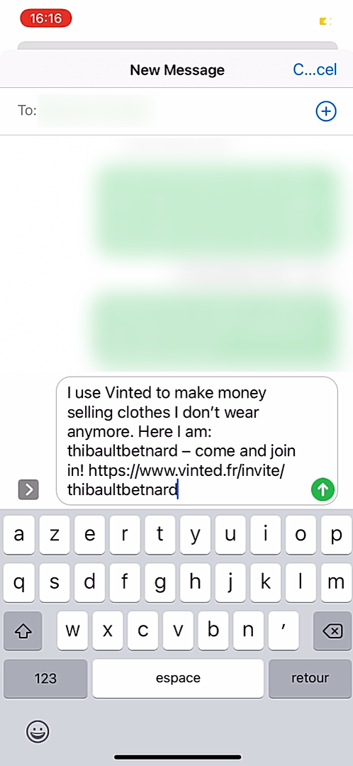 Vinted - Invite a friend - Screen 5