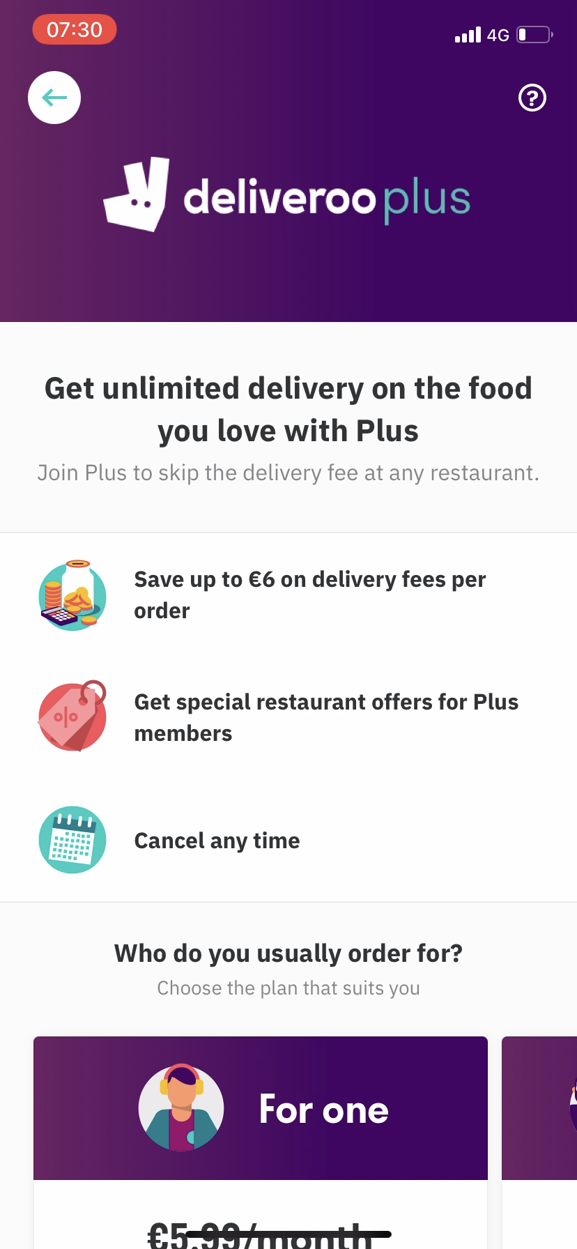 Deliveroo - Upgrading