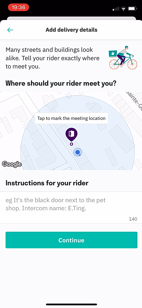 Deliveroo - Buying something - Screen 14