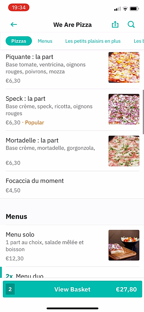 Deliveroo - Buying something - Screen 6