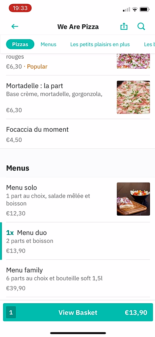 Deliveroo - Buying something - Screen 5